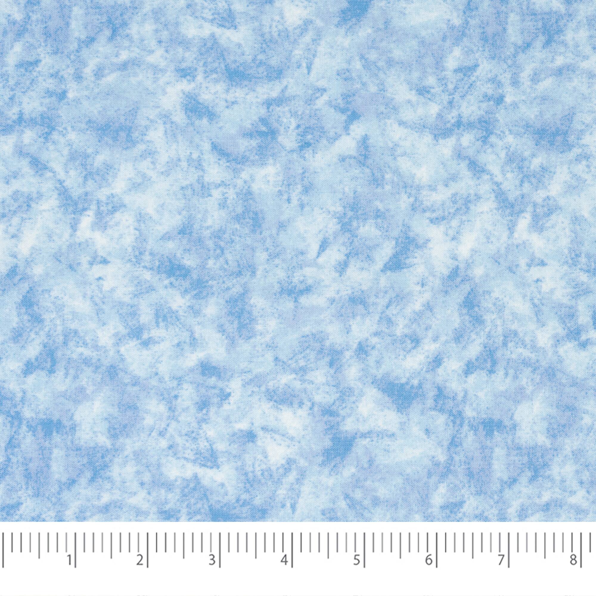 SINGER Christmas Blue Tonal Blender Cotton Fabric Fat Quarter Bundle